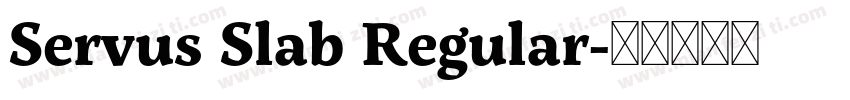 Servus Slab Regular字体转换